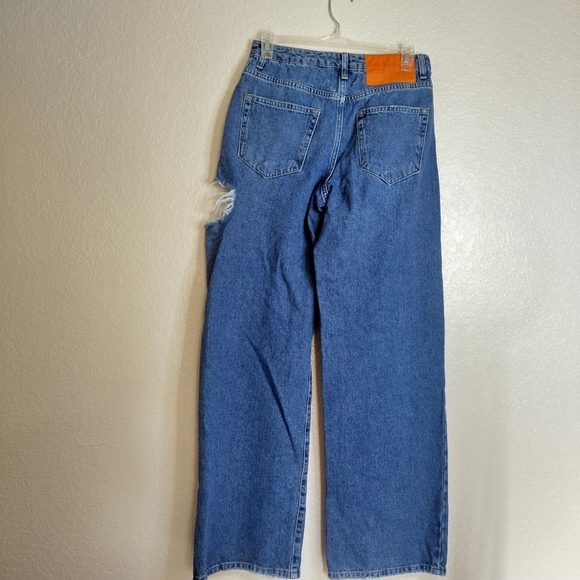 One Teaspoon Jackson Mid Waist Wide Leg Denim Jeans Rosewood Sz 25 - Picture 7 of 11